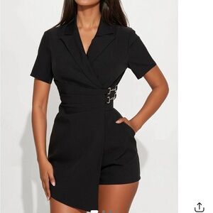 Fashion Nova Black Wrap Dress
